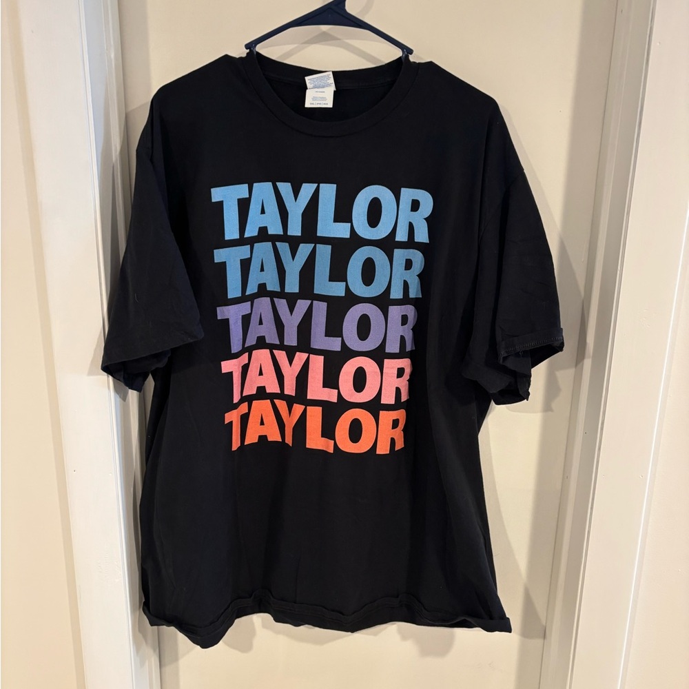 Taylor Swift colorful black T-shirt 3XL